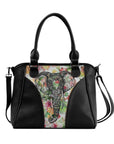 Black Ladies Handbag Elephant Sketch