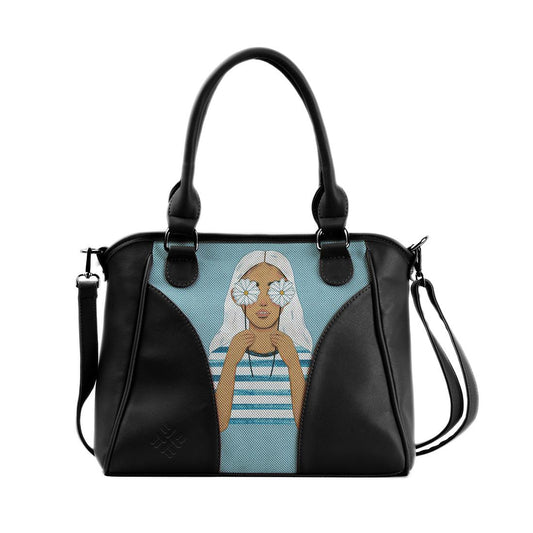 Black Ladies Handbag Sun Flower - CANVAEGYPT
