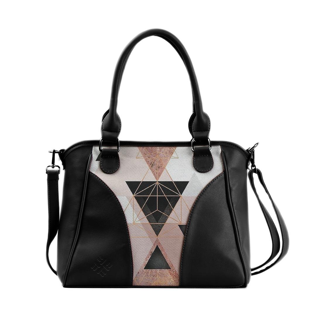 Black Ladies Handbag Triangles - CANVAEGYPT
