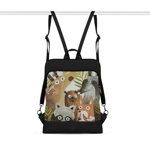 Black Laptop Backpack Cute Animals - CANVAEGYPT