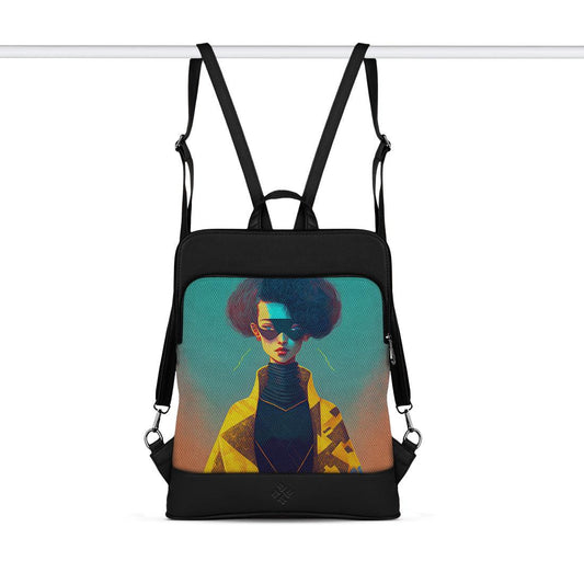 Black Laptop Backpack Cyberpunk hero - CANVAEGYPT