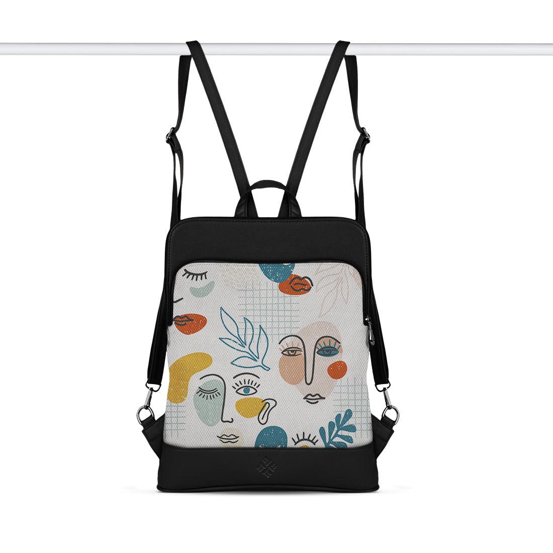 Black Laptop Backpack Faces - CANVAEGYPT