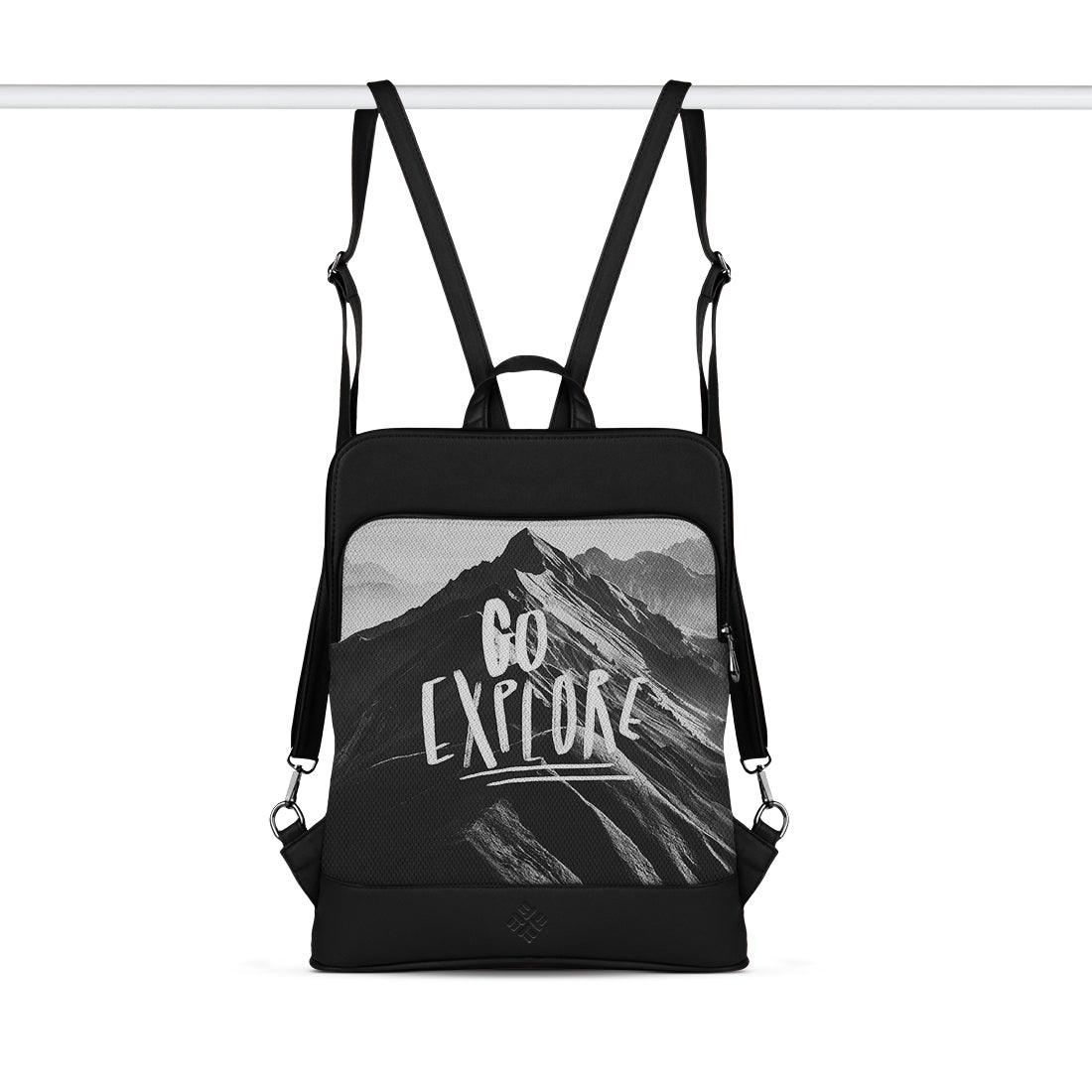 Black Laptop Backpack Go Explore - CANVAEGYPT