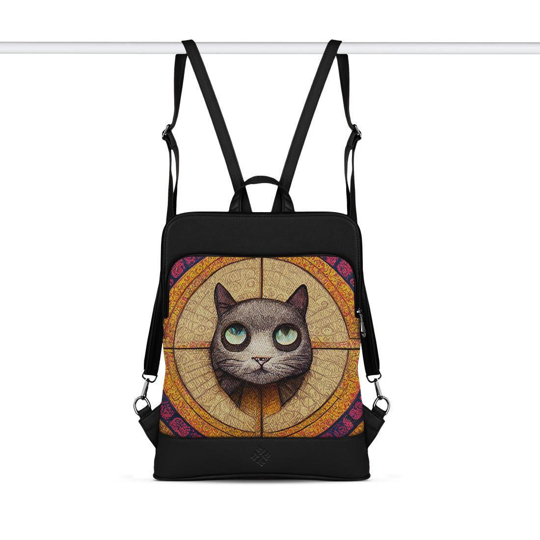 Black Laptop Backpack House Cat - CANVAEGYPT