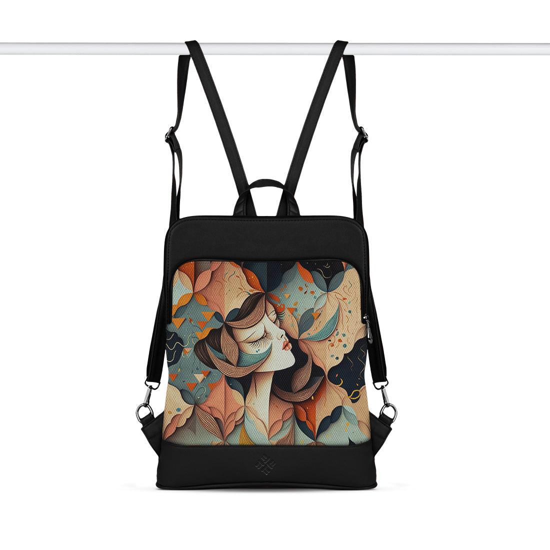 Black Laptop Backpack Stuck in Patterns - CANVAEGYPT