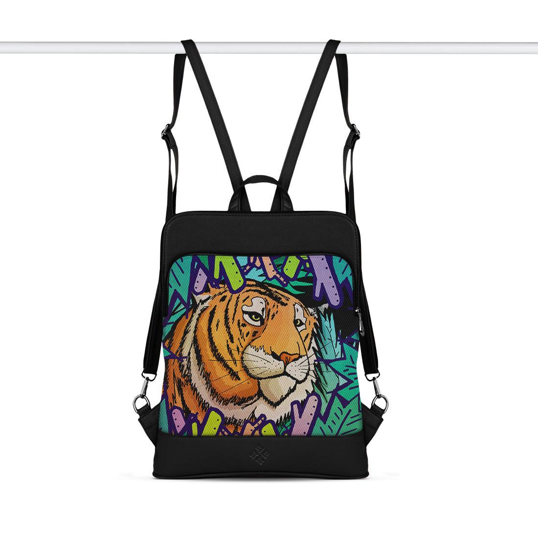 Black Laptop Backpack Tiger In The Jungle - CANVAEGYPT