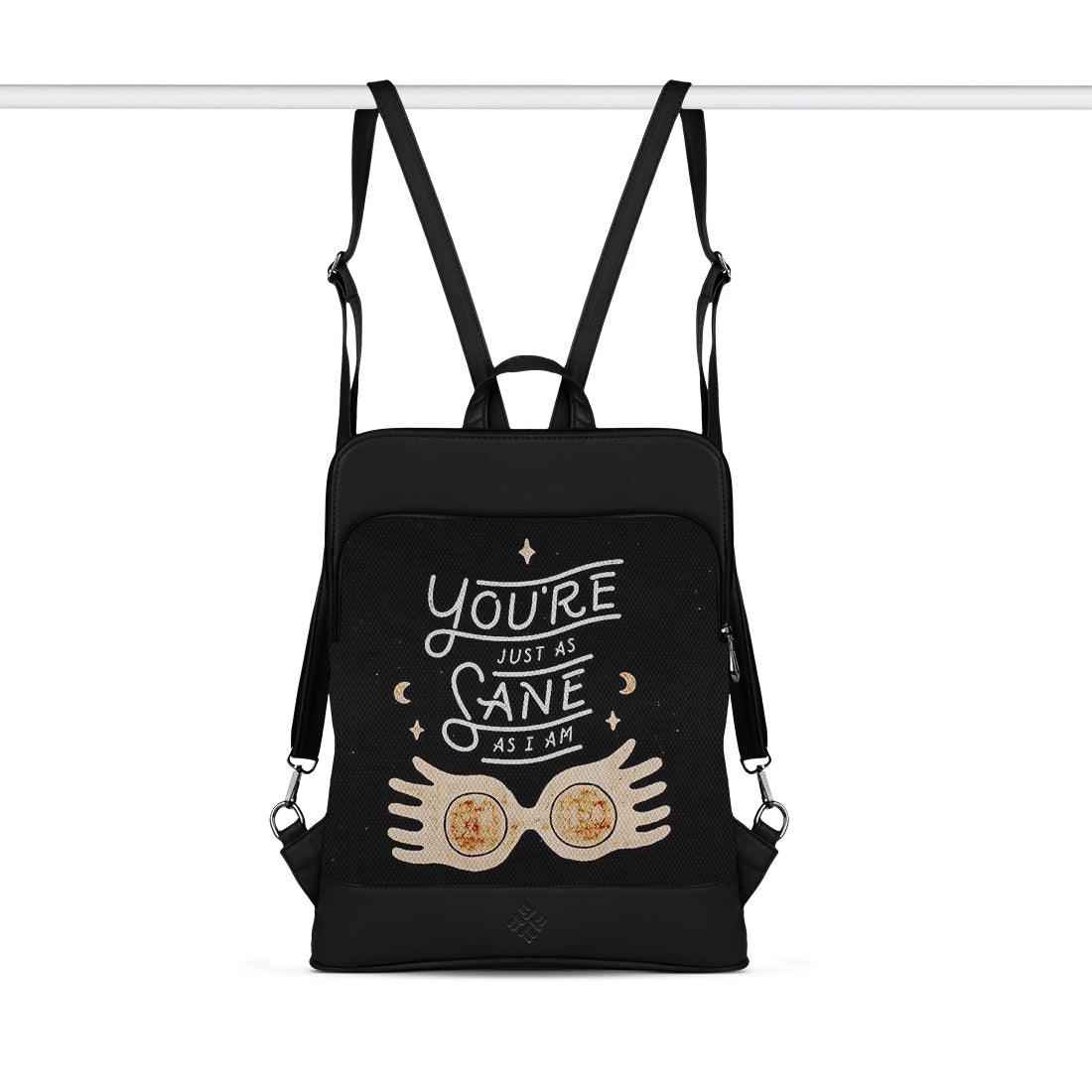 Black Laptop Backpack You're Sane Just Like Me - CANVAEGYPT