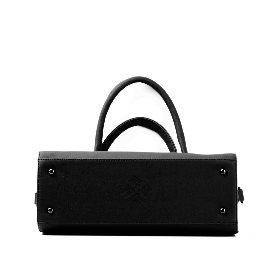 Black Travel Hobo Bag Lilac locks - CANVAEGYPT