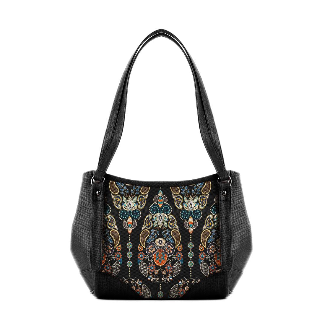 Black Leather Tote Bag Agy - CANVAEGYPT