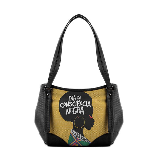 Black Leather Tote Bag Consciencia Negra - CANVAEGYPT