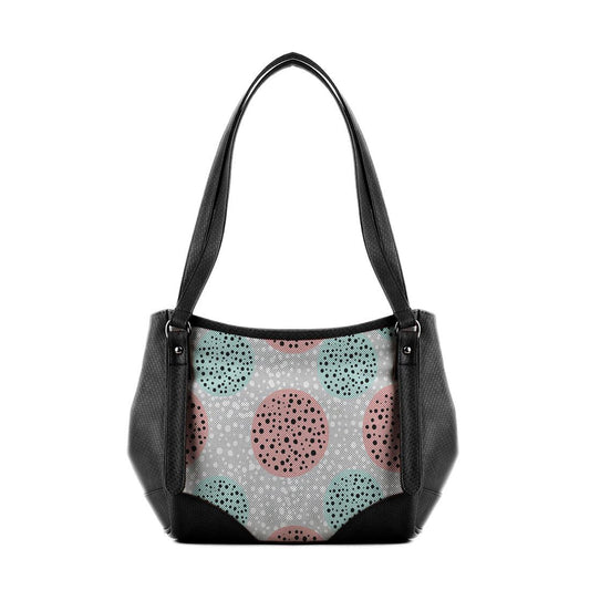 Black Leather Tote Bag Dots - CANVAEGYPT