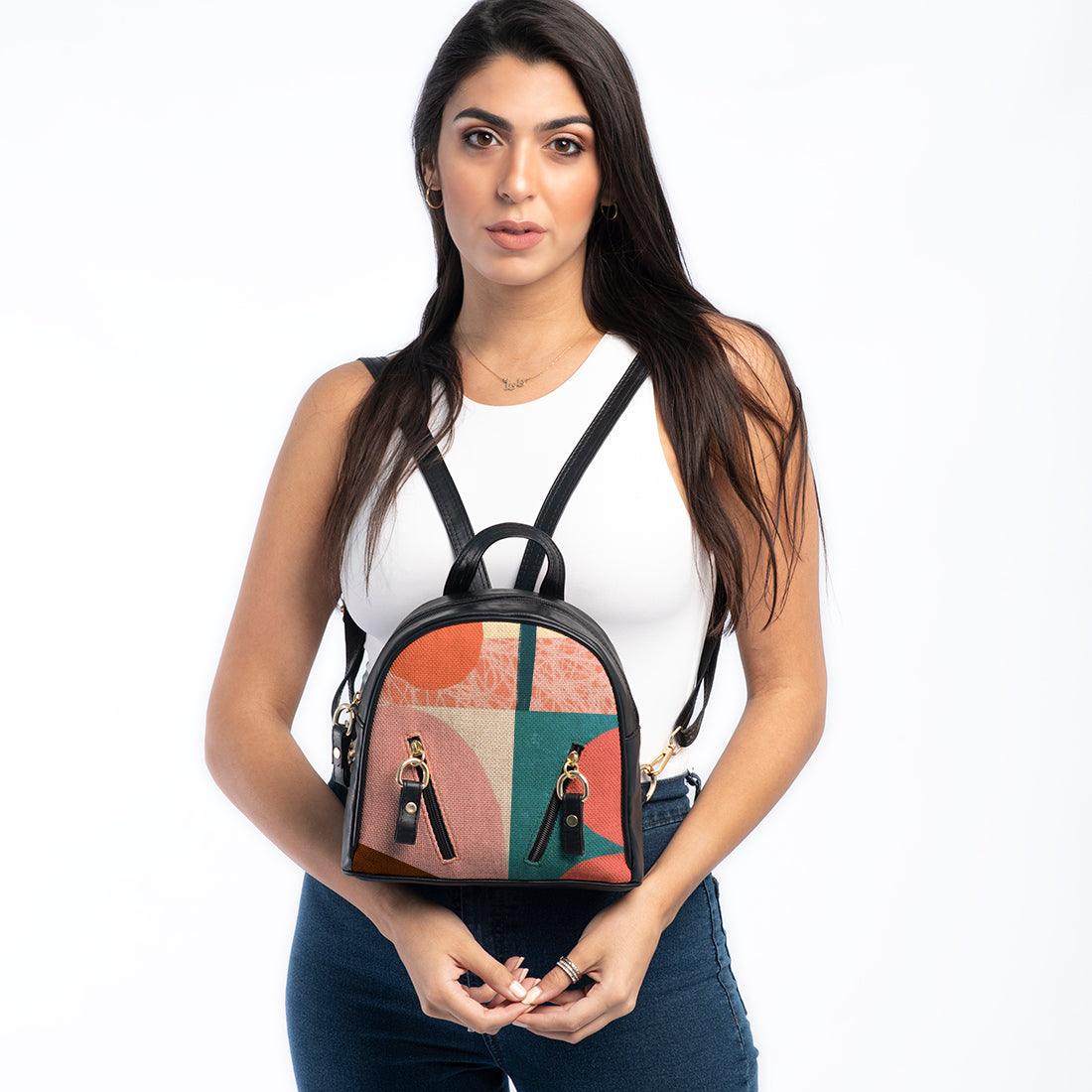 Black Mini Backpack Abstract - CANVAEGYPT