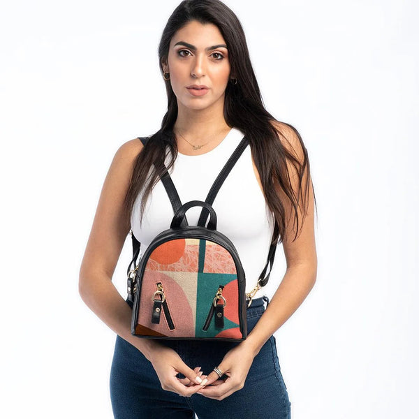 Black Mini Backpack Abstract - CANVAEGYPT