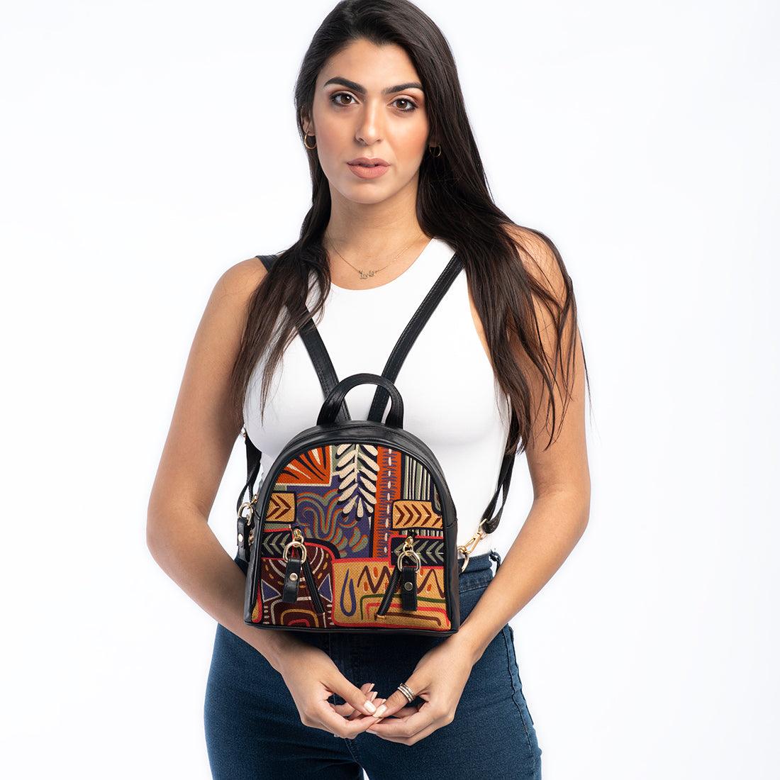 Black Mini Backpack Aze - CANVAEGYPT