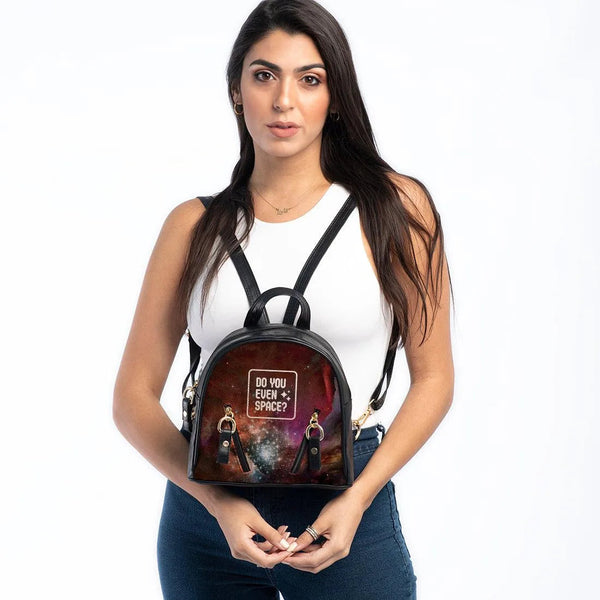 Black Mini Backpack Do You Even Space - CANVAEGYPT