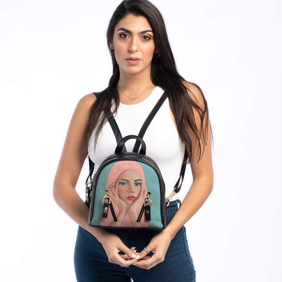 Black Mini Backpack Don't Judge - CANVAEGYPT