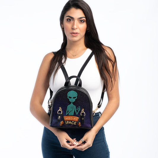 Black Mini Backpack I need My space - CANVAEGYPT
