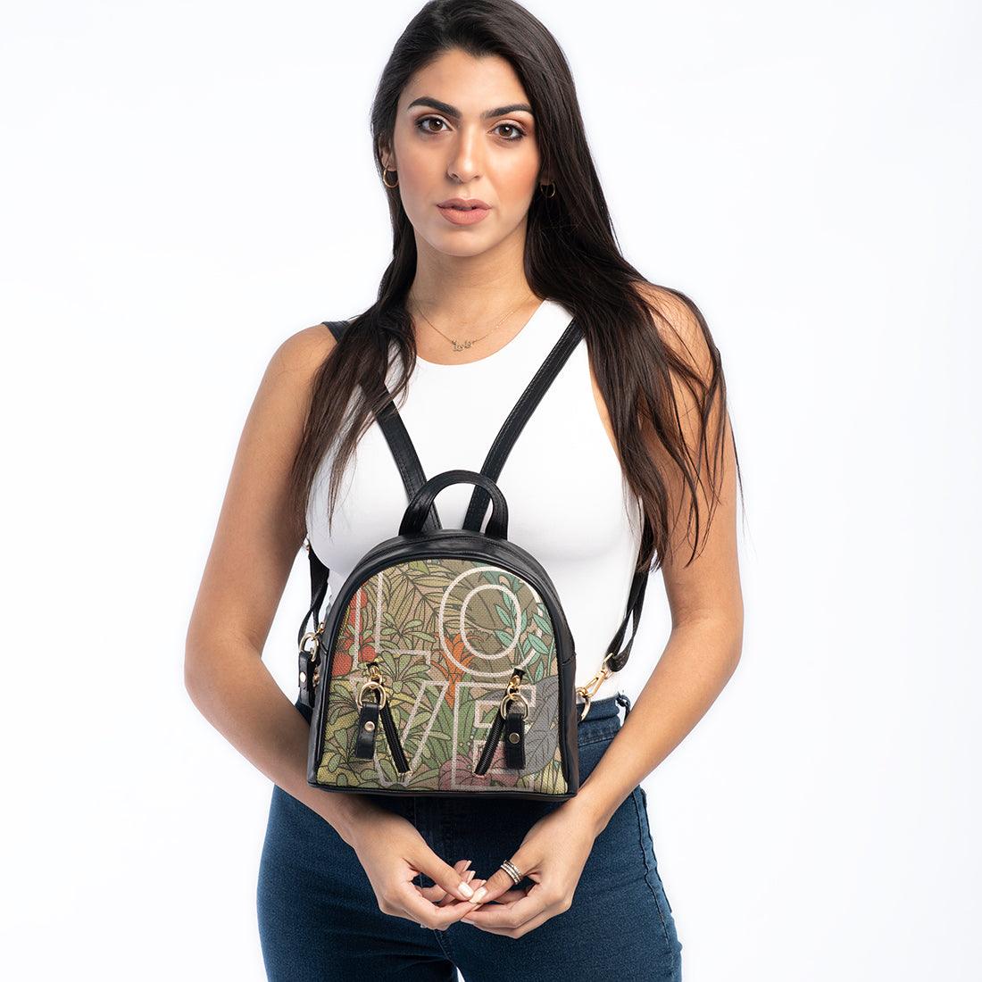 Black Mini Backpack Love - CANVAEGYPT