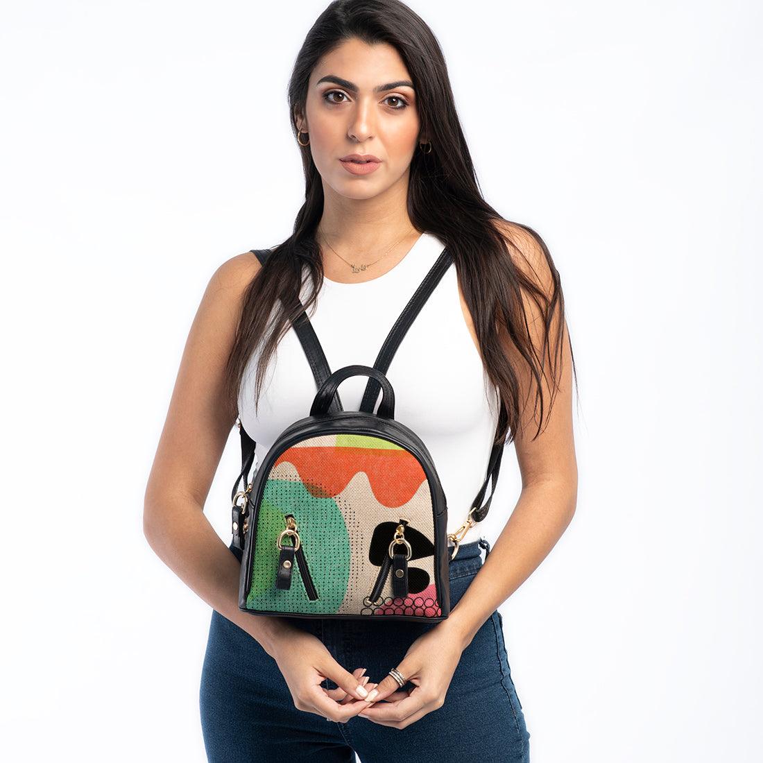 Black Mini Backpack Shapes - CANVAEGYPT