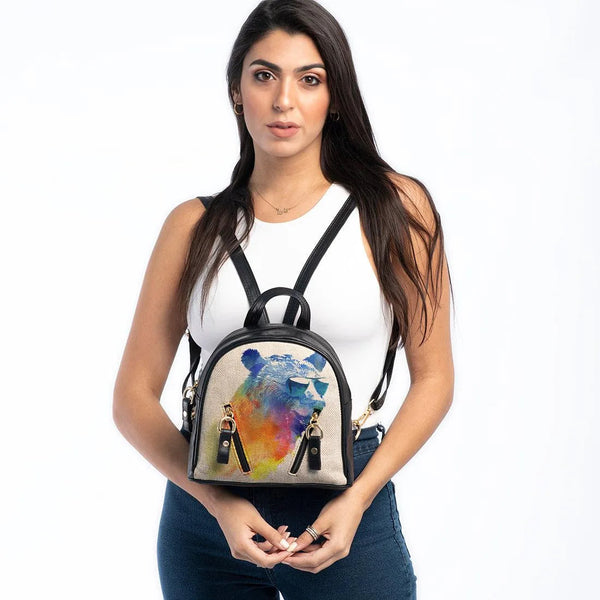 Black Mini Backpack Sunny Bear - CANVAEGYPT