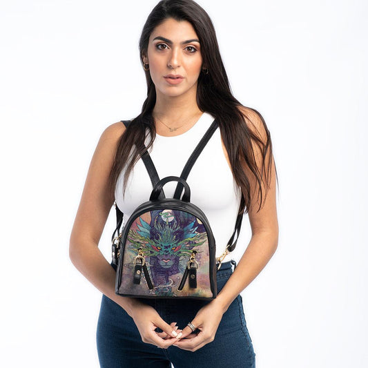 Black Mini Backpack Tiger - CANVAEGYPT