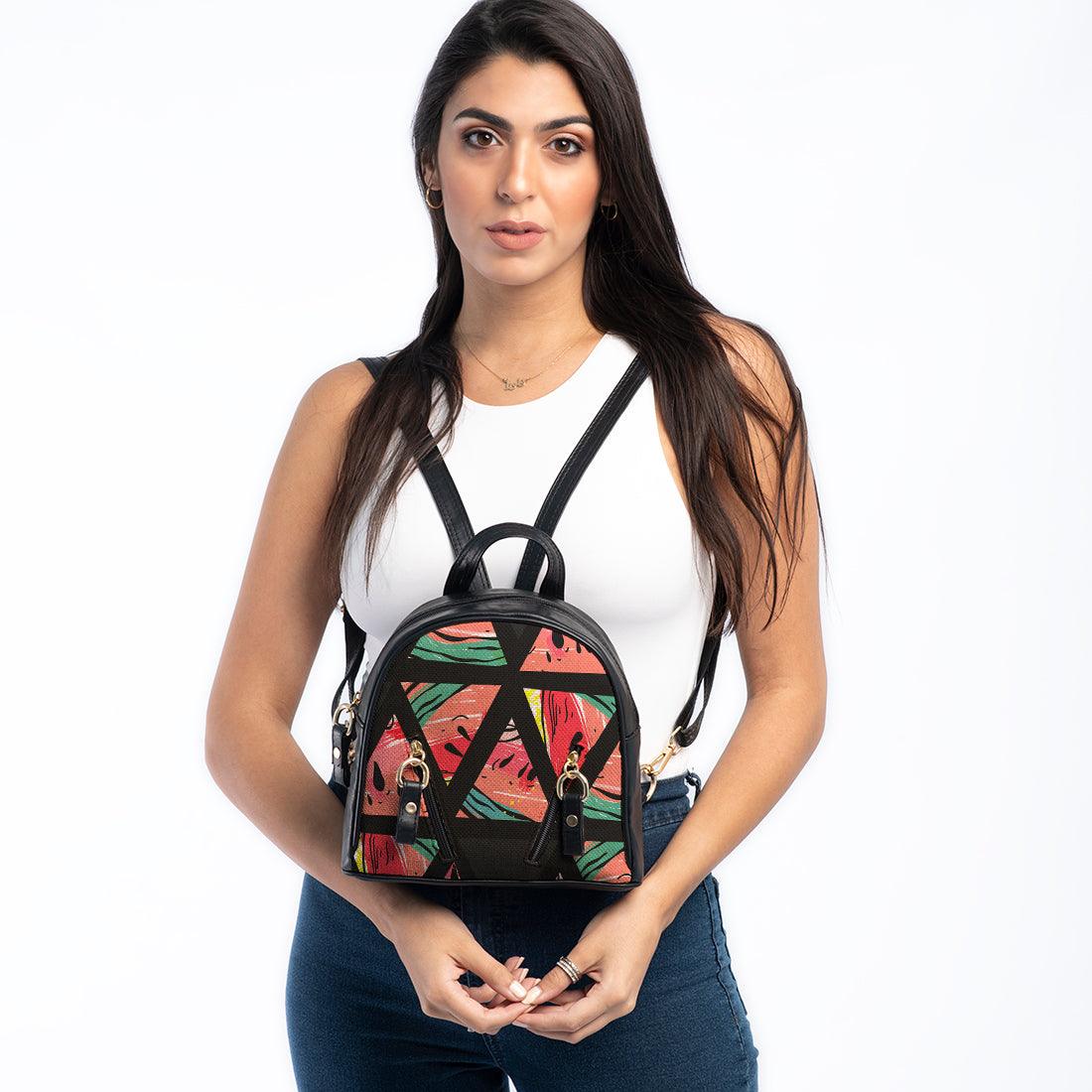 Black Mini Backpack Watermelon - CANVAEGYPT
