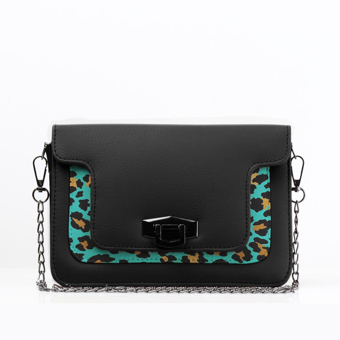 Black Mini Embossed Chain Bag Creative Skin - CANVAEGYPT