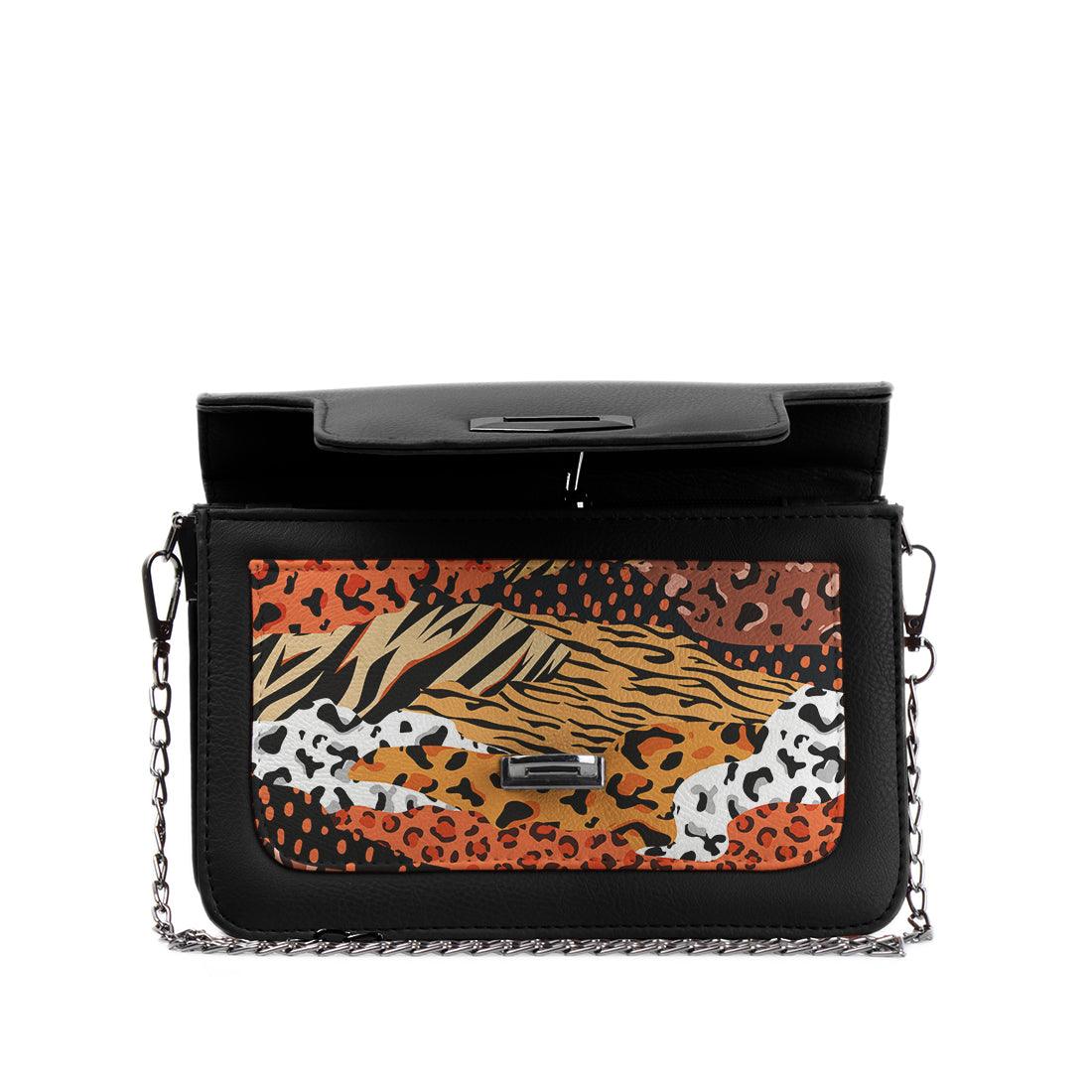 Black Mini Embossed Chain Bag Skins - CANVAEGYPT