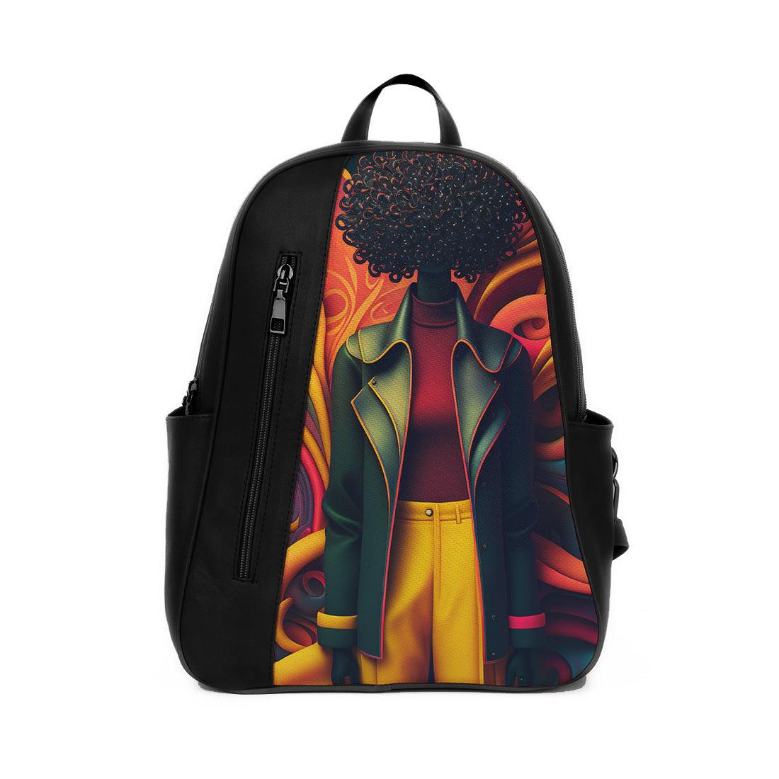 Black Mixed Backpack Curly Model - CANVAEGYPT
