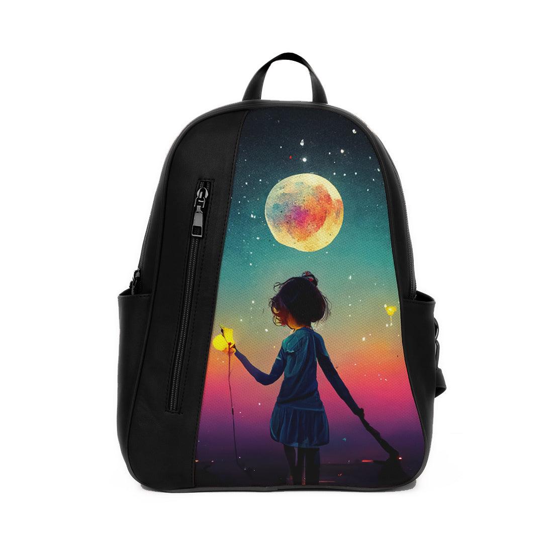 Black Mixed Backpack Touching The Moon - CANVAEGYPT