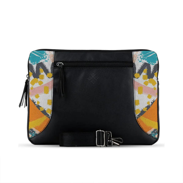 Black Mixed Laptop Sleeve Art - CANVAEGYPT