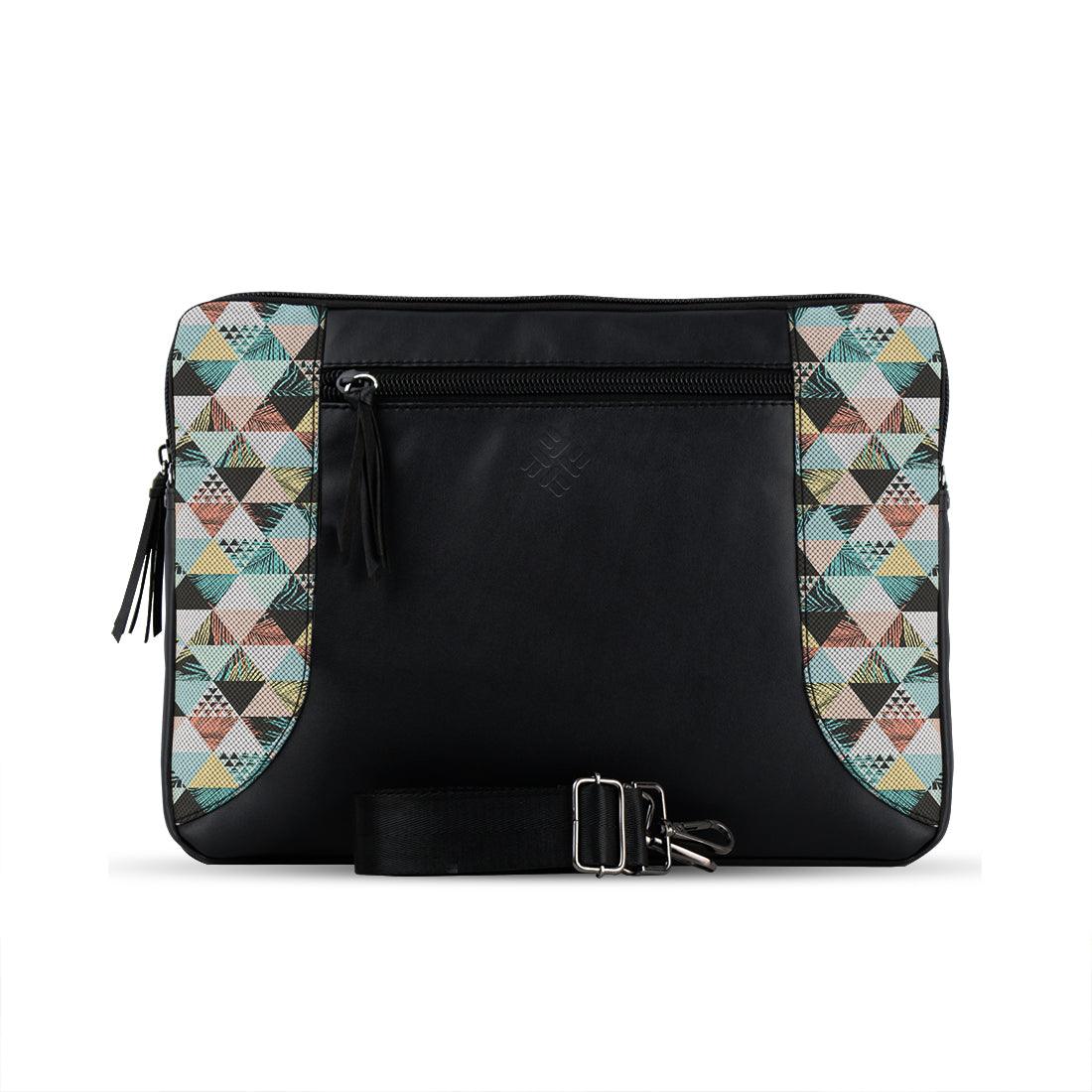Black Mixed Laptop Sleeve Triangles