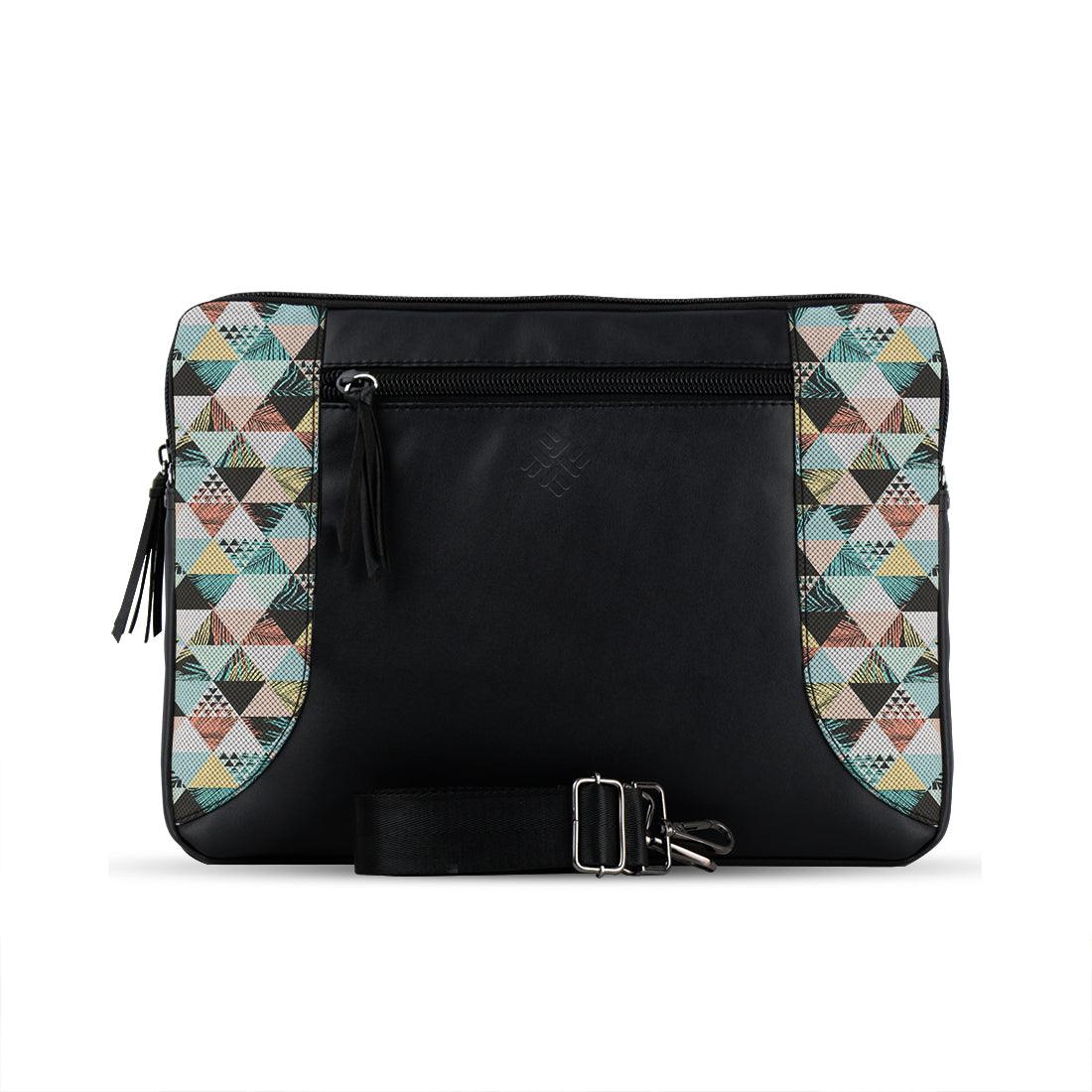 Black Mixed Laptop Sleeve Triangles - CANVAEGYPT