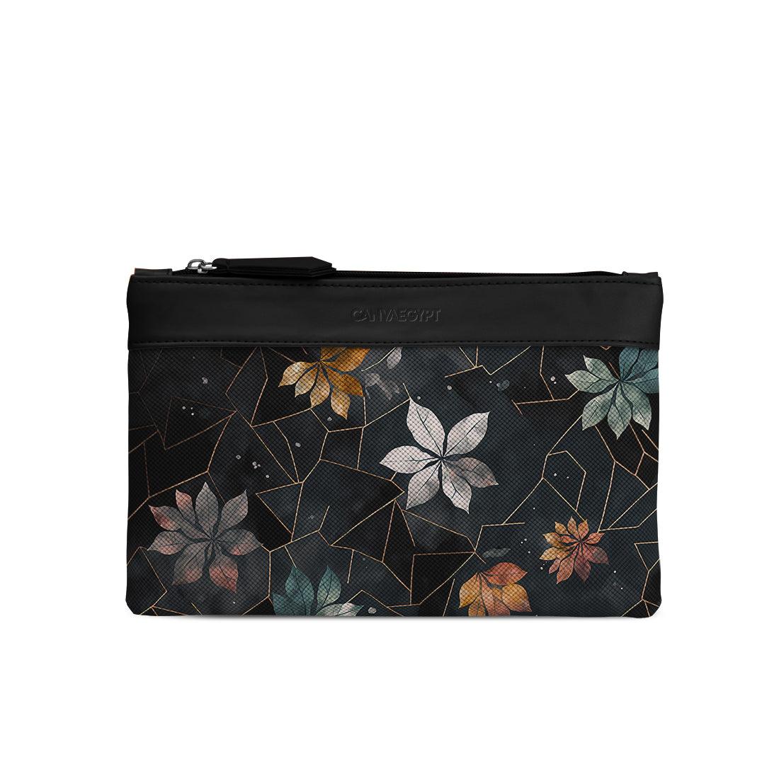 Black Mixed Pouches Dark Floral - CANVAEGYPT