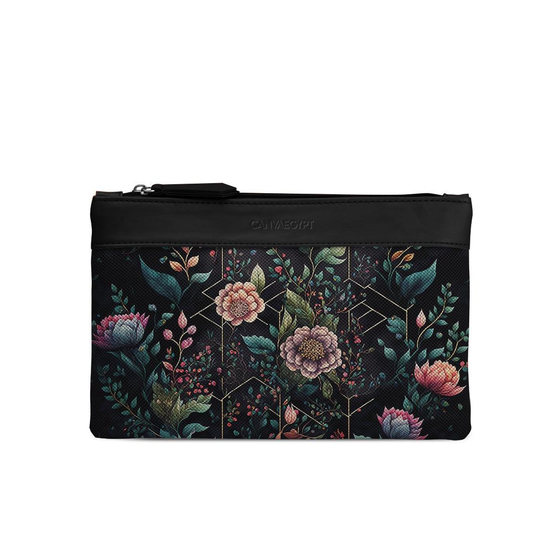 Black Mixed Pouches Floral - CANVAEGYPT