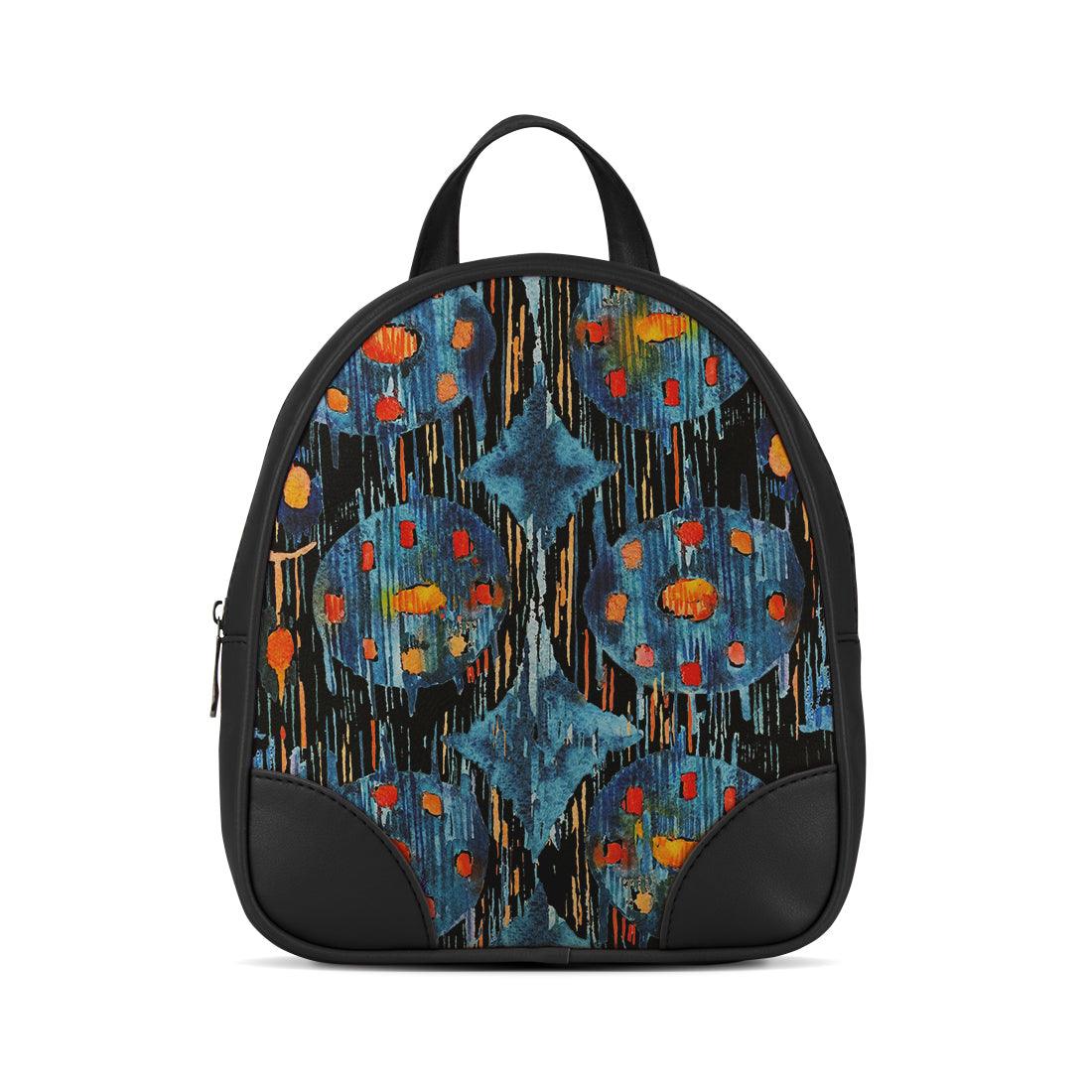 Black O Mini Backpacks Blue circle - CANVAEGYPT