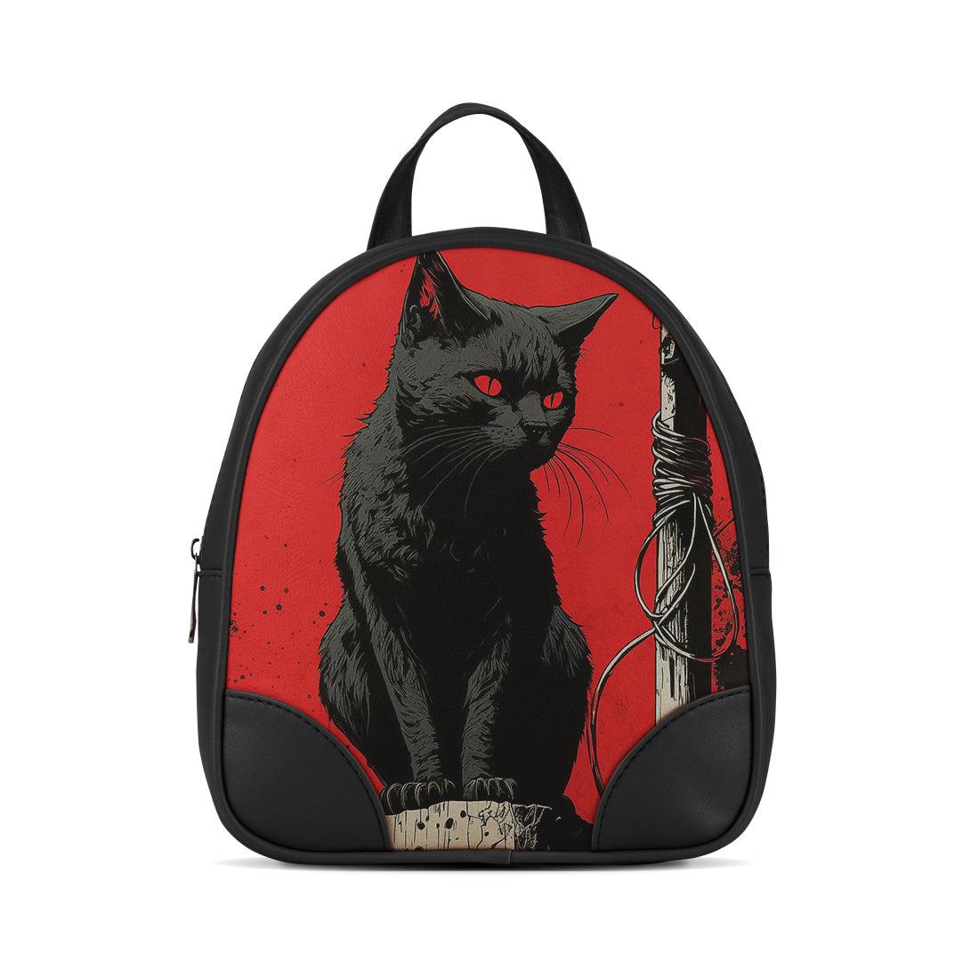 Black O Mini Backpacks Cat - CANVAEGYPT