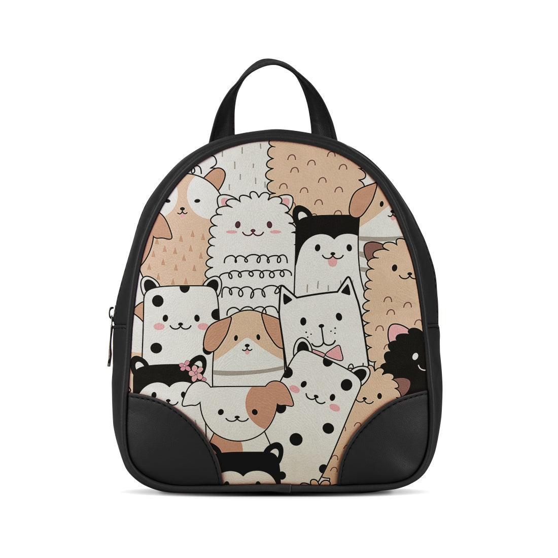 Black O Mini Backpacks Cute Pets - CANVAEGYPT