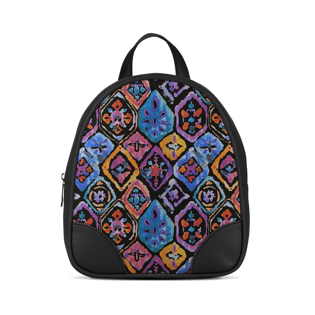 Black O Mini Backpacks Mozaic - CANVAEGYPT