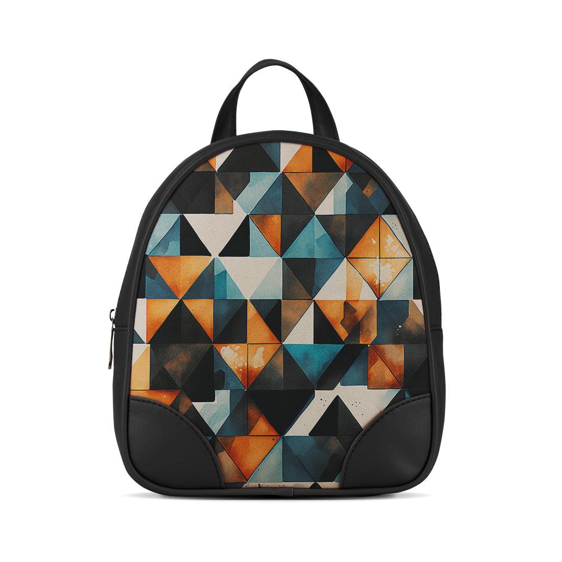 Black O Mini Backpacks Polygons - CANVAEGYPT