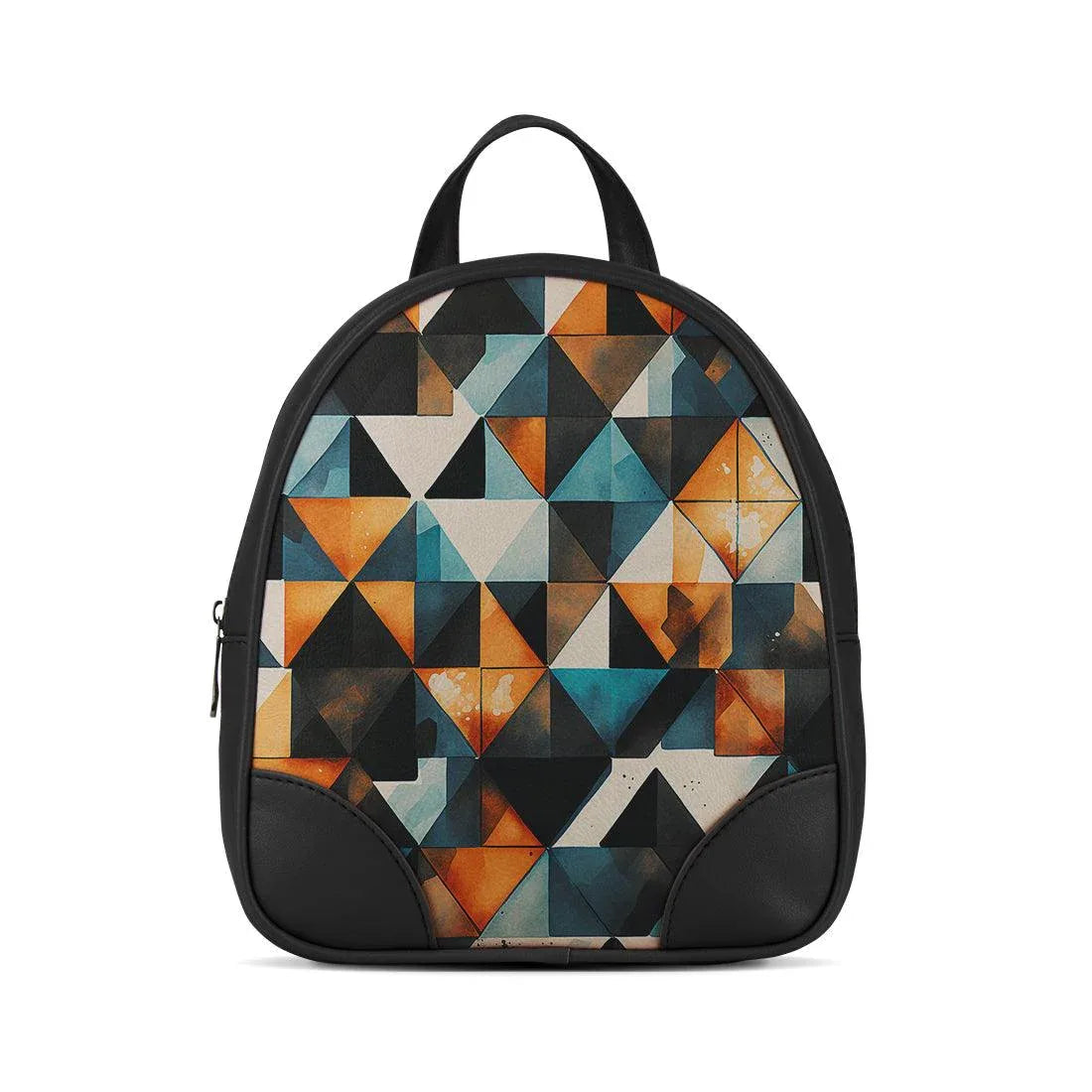 Black O Mini Backpacks Polygons - CANVAEGYPT