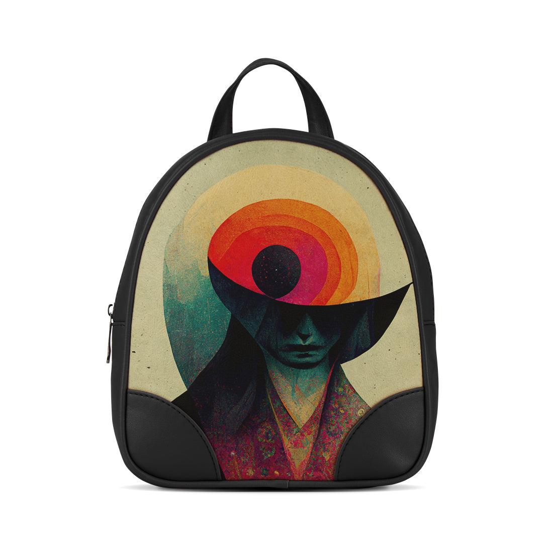 Black O Mini Backpacks Psychedelic - CANVAEGYPT