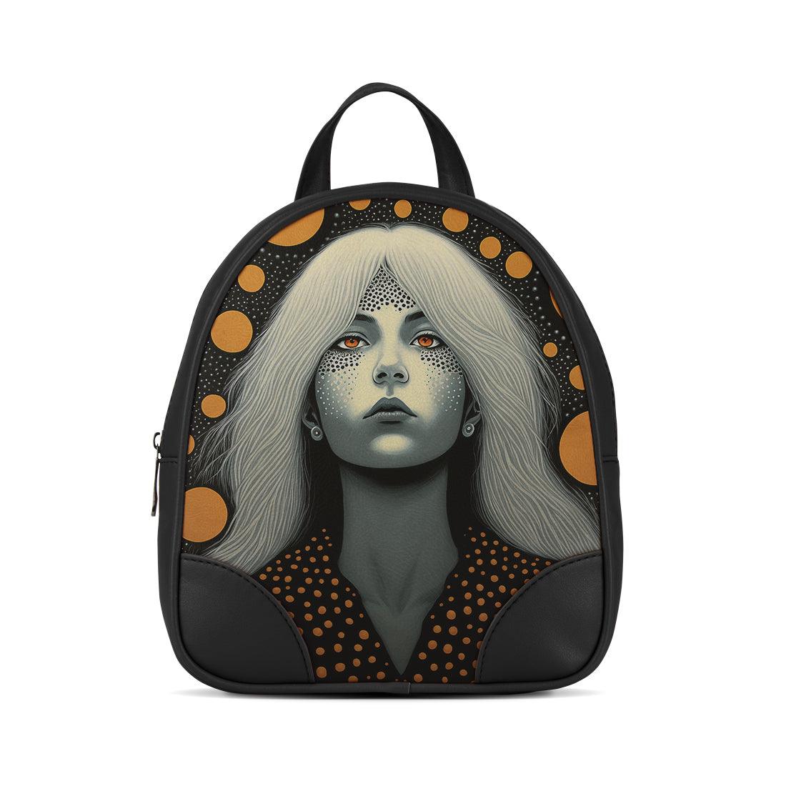 Black O Mini Backpacks Queen of Moon - CANVAEGYPT