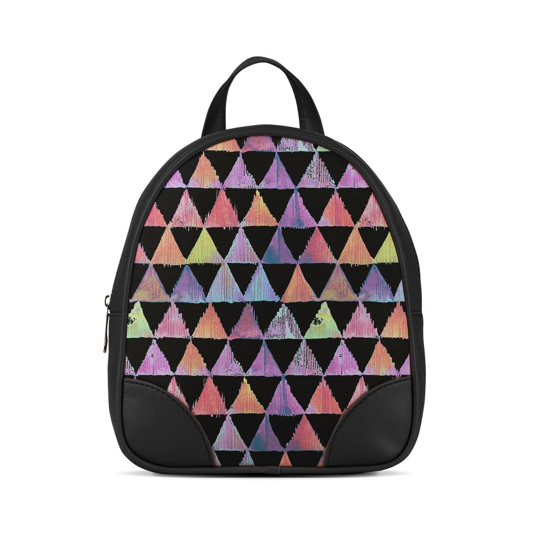 Black O Mini Backpacks Rainbow triangles - CANVAEGYPT