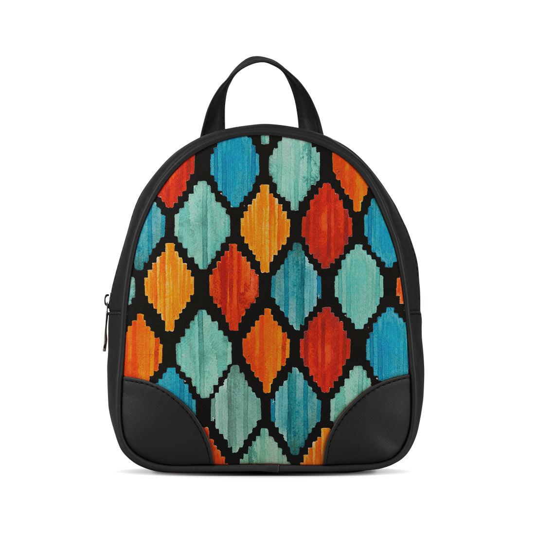 Black O Mini Backpacks Rhombus sarong - CANVAEGYPT