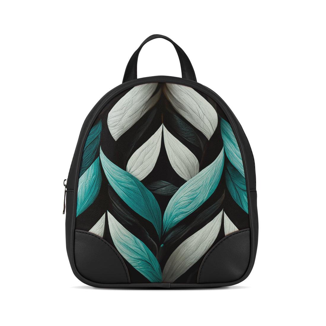 Black O Mini Backpacks Teal Pattern - CANVAEGYPT
