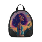 Black O Mini Backpacks Tranquil Girl - CANVAEGYPT
