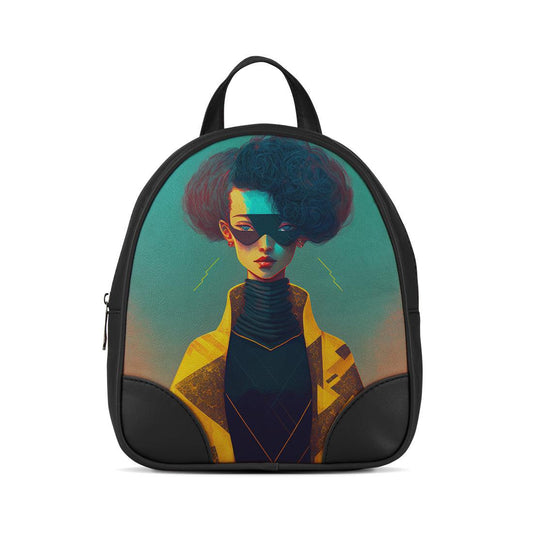 Black O Mini Backpacks cyberpunk Hero - CANVAEGYPT