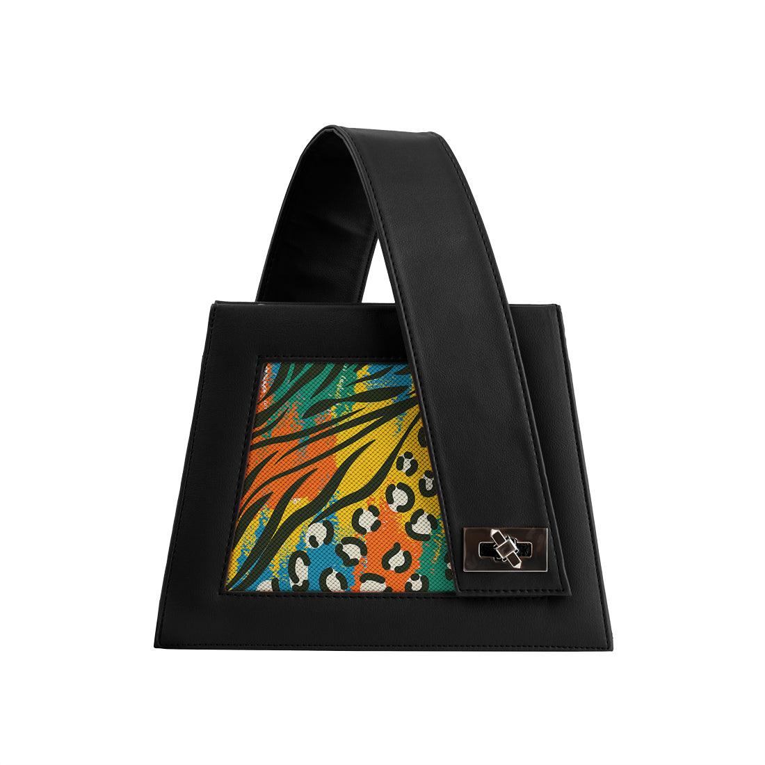 Black One Handed Bag African Colors