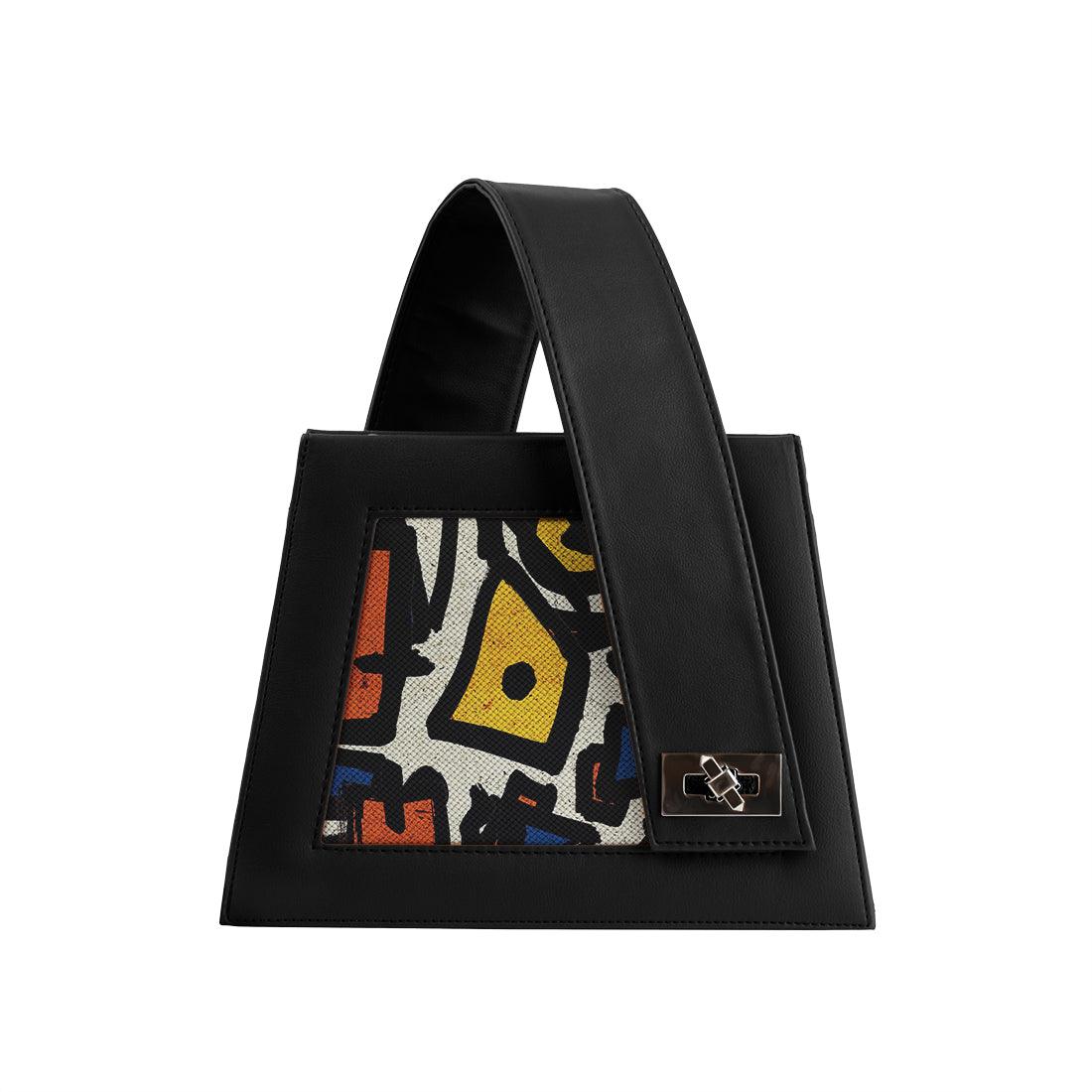 Black One Handed Bag Black Lines Art - CANVAEGYPT